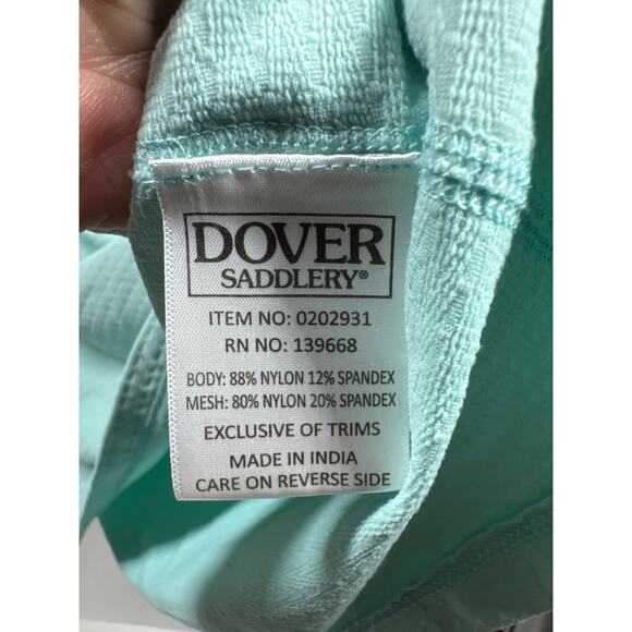Dover Saddlery CoolBlast® 100 Ladies’ Notch-V Long Sleeve Aqua Top Size XL - Picture 4 of 6